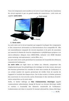 Structure des ordinateurs et notion sur la numérisation
