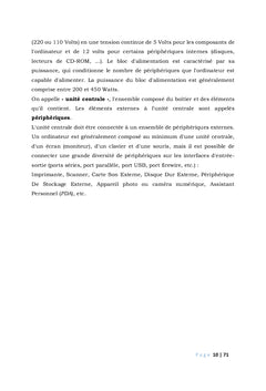 Structure des ordinateurs et notion sur la numérisation