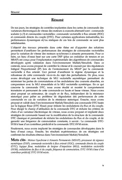 Commandes Vectorielles des MSAP, Simulation et Pratique