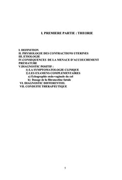Menace d'accouchement prématuré et tocolytiques