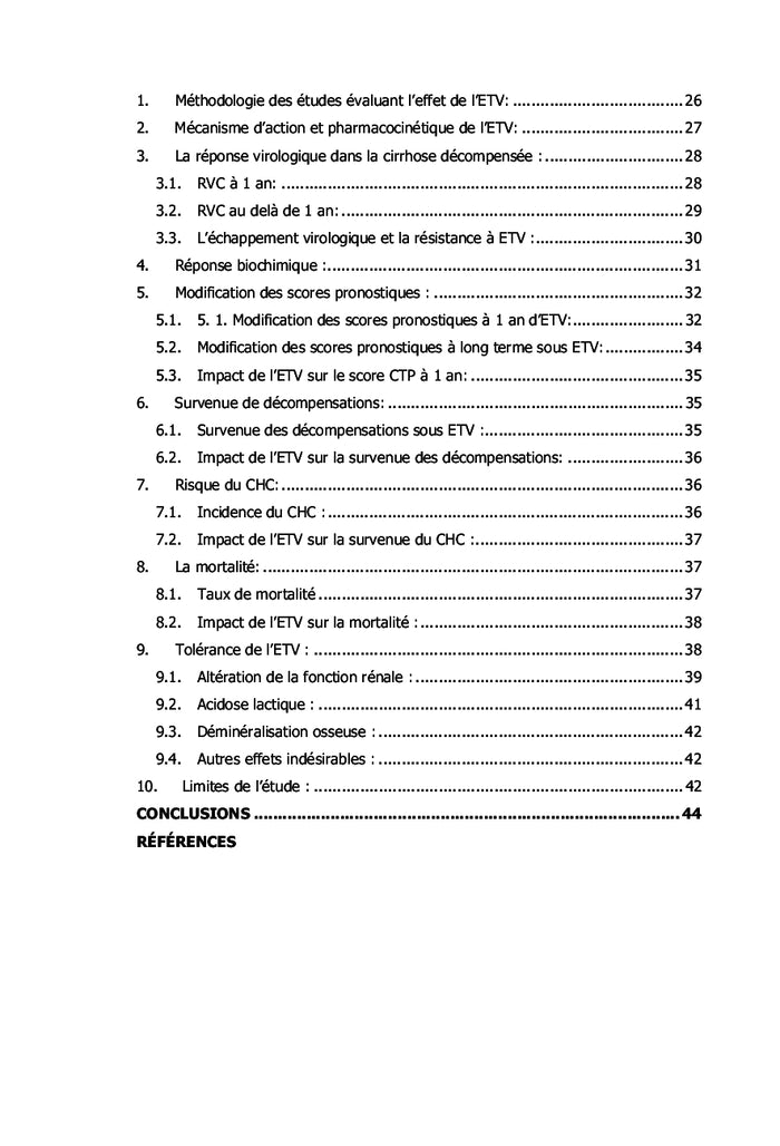 Efficacité de l'entécavir dans la cirrhose postvirale B décompensée