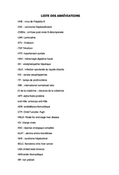 Efficacité de l'entécavir dans la cirrhose postvirale B décompensée