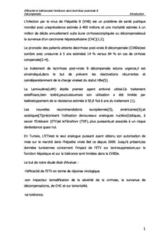 Efficacité de l'entécavir dans la cirrhose postvirale B décompensée