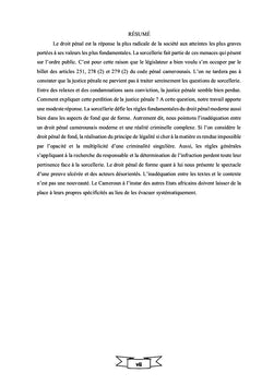 Le droit pénal camerounais à l'épreuve de la sorcellerie