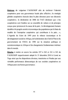 Charte africaine d'audit interne de la gouvernance des coopératives