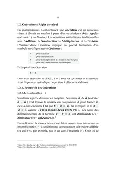 Usage des Opérations Arithmétiques de base