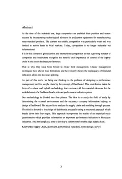 Les tableaux de bord mesure de la performance d'une chaine logistique