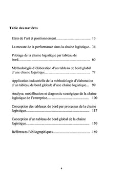 Les tableaux de bord mesure de la performance d'une chaine logistique