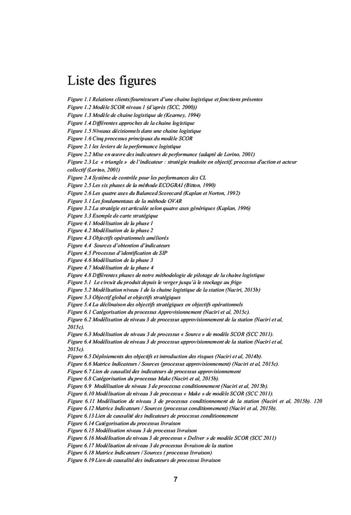 Les tableaux de bord mesure de la performance d'une chaine logistique
