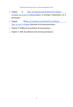 Cours de problèmes de gouvernance