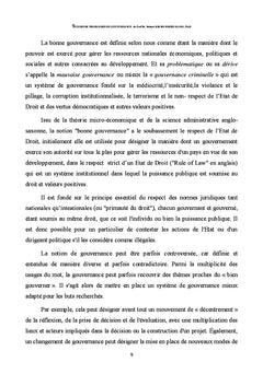 Cours de problèmes de gouvernance