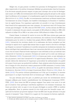 Écarts des IDE entre les pays africains et les pays développés