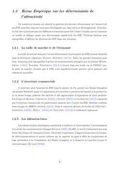 Écarts des IDE entre les pays africains et les pays développés