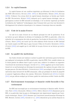 Écarts des IDE entre les pays africains et les pays développés