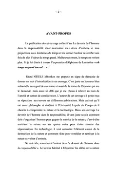 Le devenir de l'homme dans la responsabilité