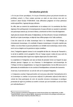 La CEDEAO et l'intégration en Afrique de l'Ouest