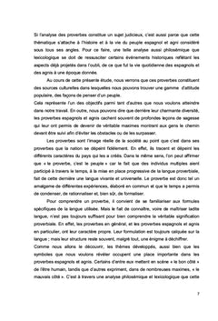Analyse Philosémique et Lexicologique des Proverbes Espagnols et Agnis