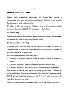 Analyse de l'évolution du chiffre d'affaires et du sinistre payé en
