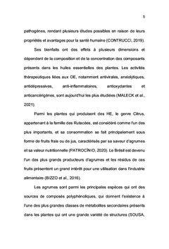 POTENTIEL BIOTECHNOLOGIQUE DE L'HUILE ESSENTIELLE CITRUS X SP