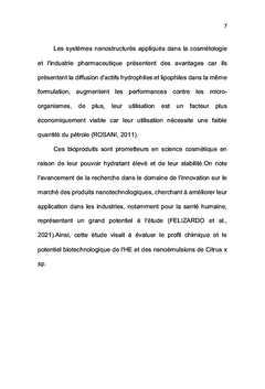 POTENTIEL BIOTECHNOLOGIQUE DE L'HUILE ESSENTIELLE CITRUS X SP