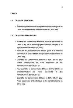 POTENTIEL BIOTECHNOLOGIQUE DE L'HUILE ESSENTIELLE CITRUS X SP