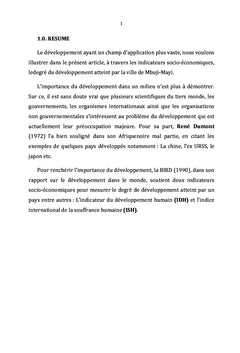 PROBLEMATIQUE DU DEVELOPPEMENT DES ENTITES