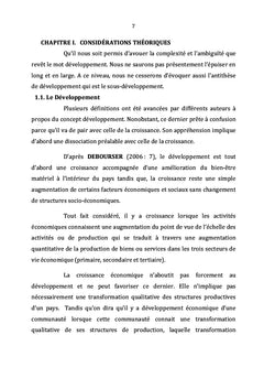 PROBLEMATIQUE DU DEVELOPPEMENT DES ENTITES