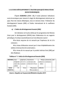 PROBLEMATIQUE DU DEVELOPPEMENT DES ENTITES