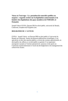 La passation des marchés publics en urgence