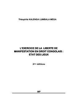 L'exercice de la liberté de manifestation en droit congolais