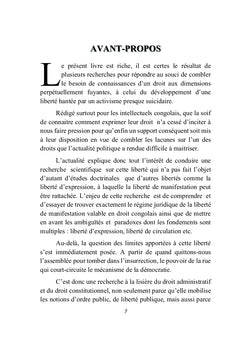 L'exercice de la liberté de manifestation en droit congolais