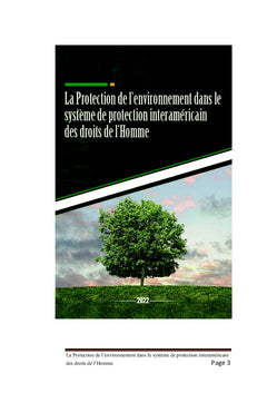 La Protection de l'Environnement