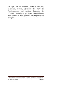 La Protection de l'Environnement
