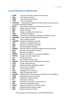 Guide pratique de conformité bancaire