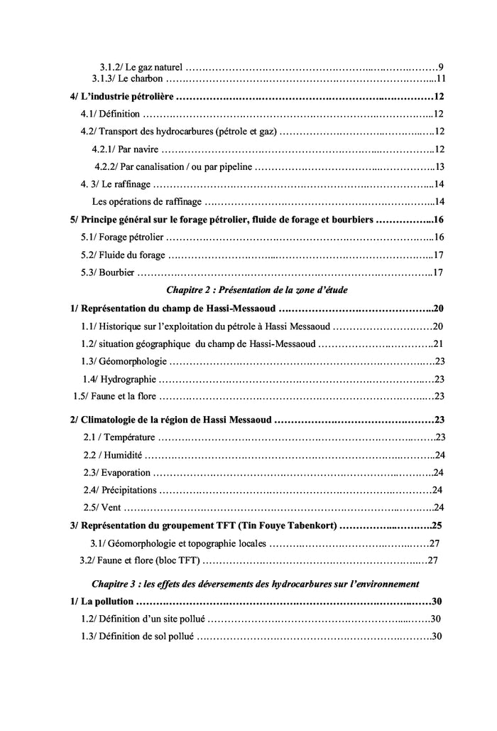 Impact des déversements des hydrocarbures sur l'environnement