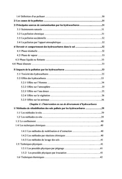 Impact des déversements des hydrocarbures sur l'environnement