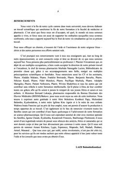 Contrôle de la qualité de l'aspirine comprimé 500 mg