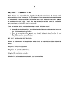 Contrôle de la qualité de l'aspirine comprimé 500 mg