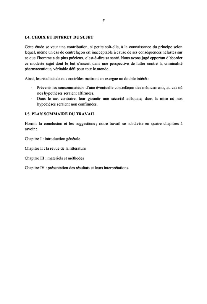 Contrôle de la qualité de l'aspirine comprimé 500 mg