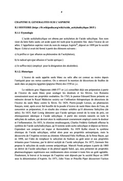 Contrôle de la qualité de l'aspirine comprimé 500 mg