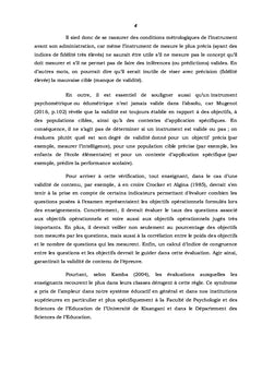 Validation d'une épreuve académique