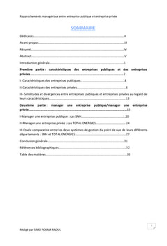 Rapprochements managériaux entre entreprise publique et privée