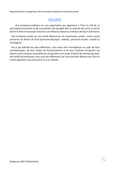 Rapprochements managériaux entre entreprise publique et privée