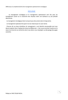 Différences et complémentarité