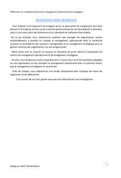 Différences et complémentarité