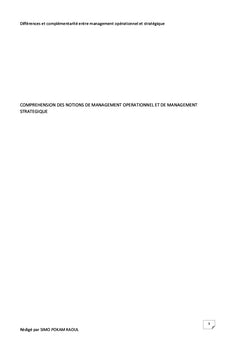 Différences et complémentarité
