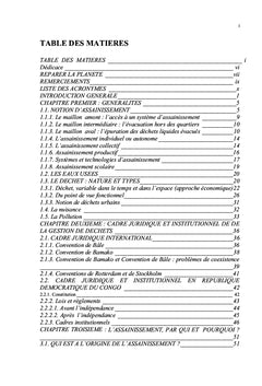 Techniques d'assainissement dans les pays en développement