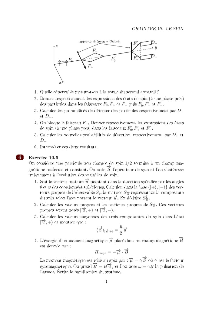 Mécanique Quantique Exercices et Problèmes corrigés - Partie 2