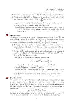 Mécanique Quantique Exercices et Problèmes corrigés - Partie 2