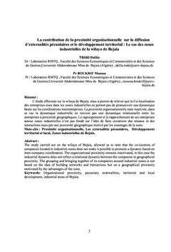 Économie de proximité et externalité